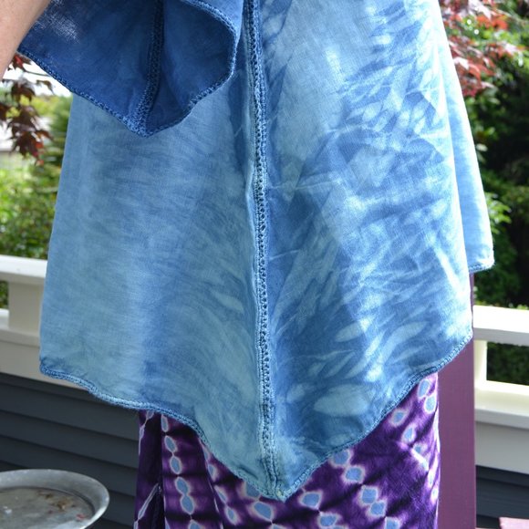 Altogether Lovely BLOUSE- *made entirely-by-hand* - *hand-dyed with indigo* - Picture 7 of 7